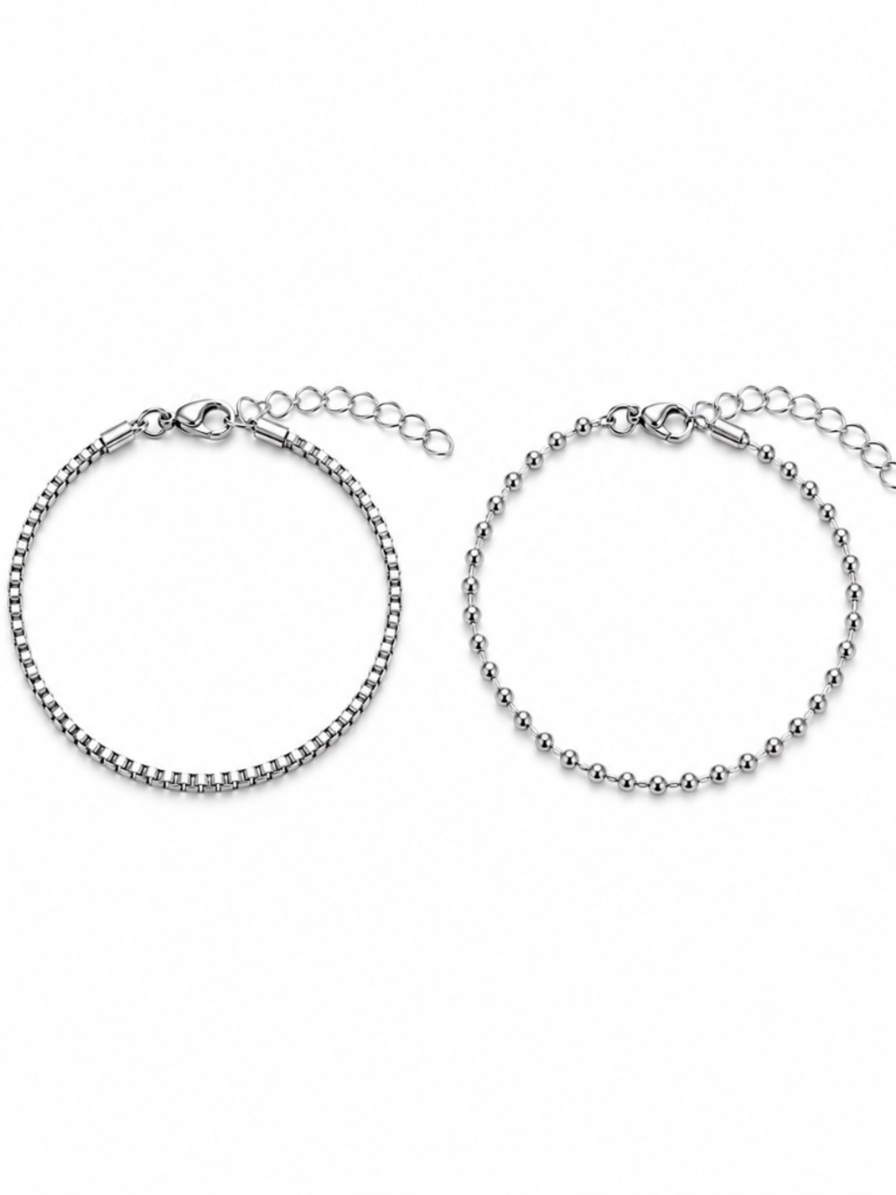 Silver-Tone Bracelet Set – 2 Pieces